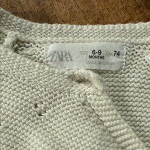 Zara Cream Knit Kids Jacket